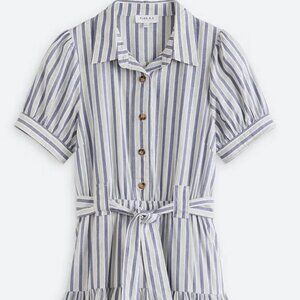 Naurela Puff Sleeve Shirt Dress